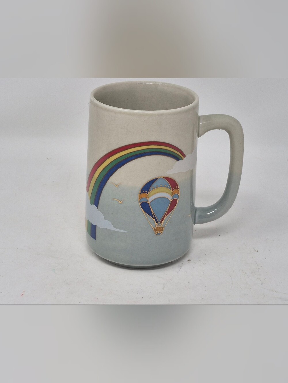 Vintags Otagiri Japan Mug Hot Air Balloon And Rainbow